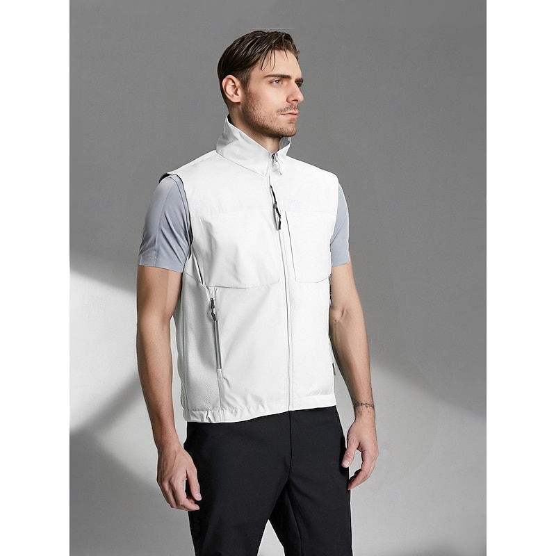 Men's Golf Jacket Black White Navy Blue Sleeveless Outerwear Golf Attire Clothes Outfits Wear Apparel4