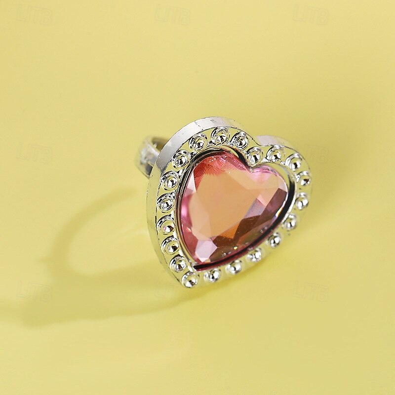 12pcs Dress Up Jewelry Rings, Various Colors Heart Designs, Can Be Used for Birthdays, Carnival Prizes, Treasure Chest Filling, Gift Bag Filling, Pinata Filling, Graduation Season and Back-to-School G3