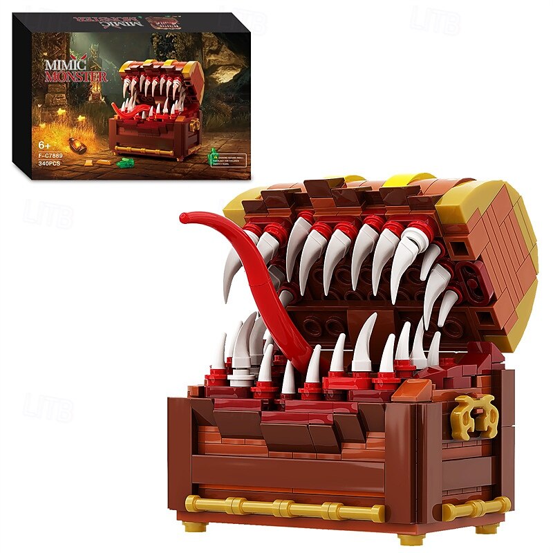 Games Series Mimic Treasure Chest Building Blocks Set for Adult Kids Toys(340PCS)