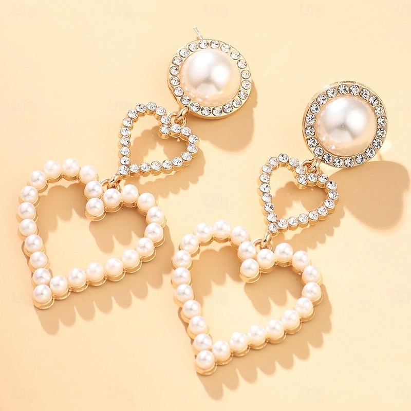 Women's Stud Earrings Drop Earrings Fancy Joy Elegant Stylish Earrings Jewelry Gold For Party