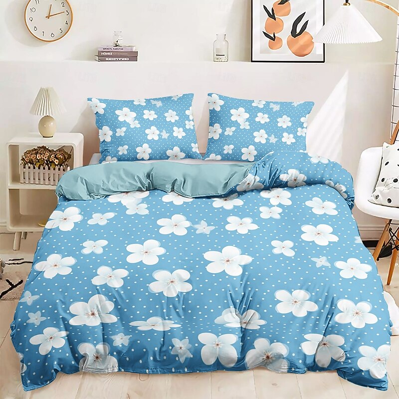 100% Cotton Duvet Cover Set Floral Pattern Comforter Set 2/3PCS Luxury Bedding Set Home Decor Bedding Gift King Queen Full Size3