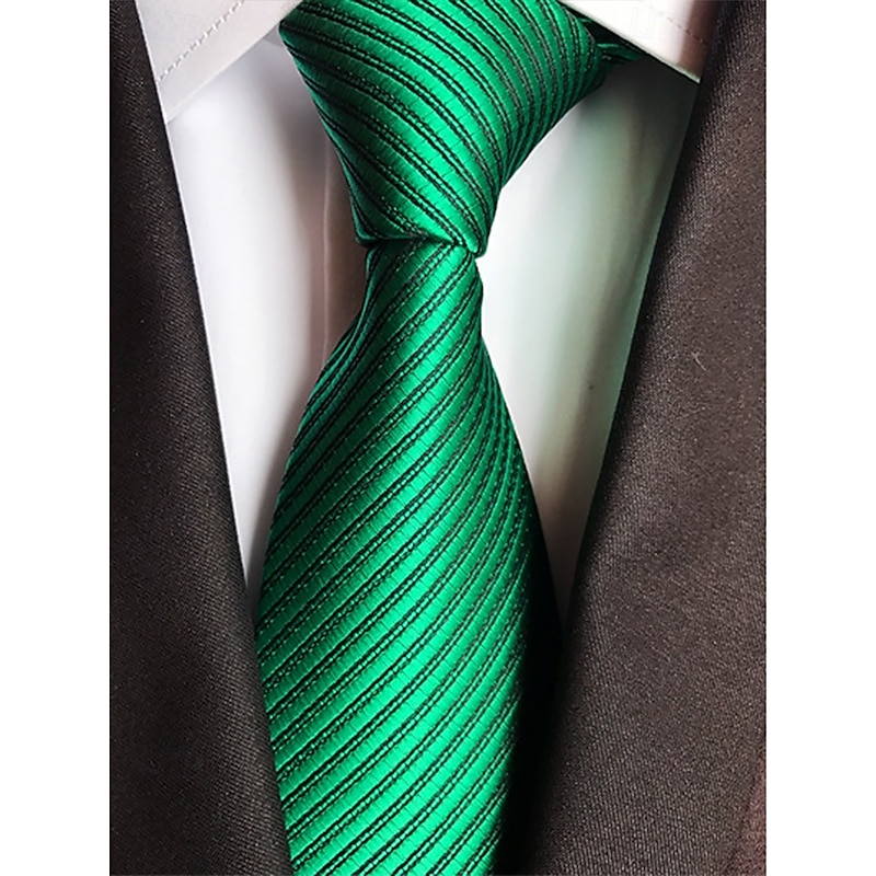 Men's striped satin tie, a variety of colors to meet different matching needs, suitable for business, wedding and formal events elegant and fashionable tie