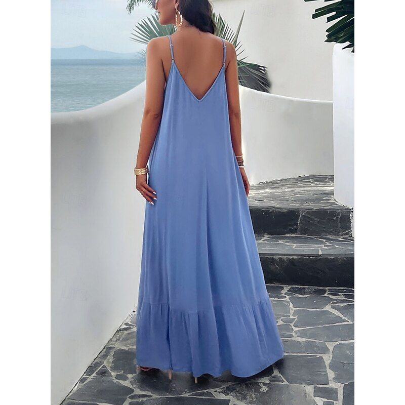 Women's Mini Dress Casual Dress Slip Dress Basic Casual Vacation Daily Regular Fit Plain Sleeveless Strap Black Red Blue Green Summer2