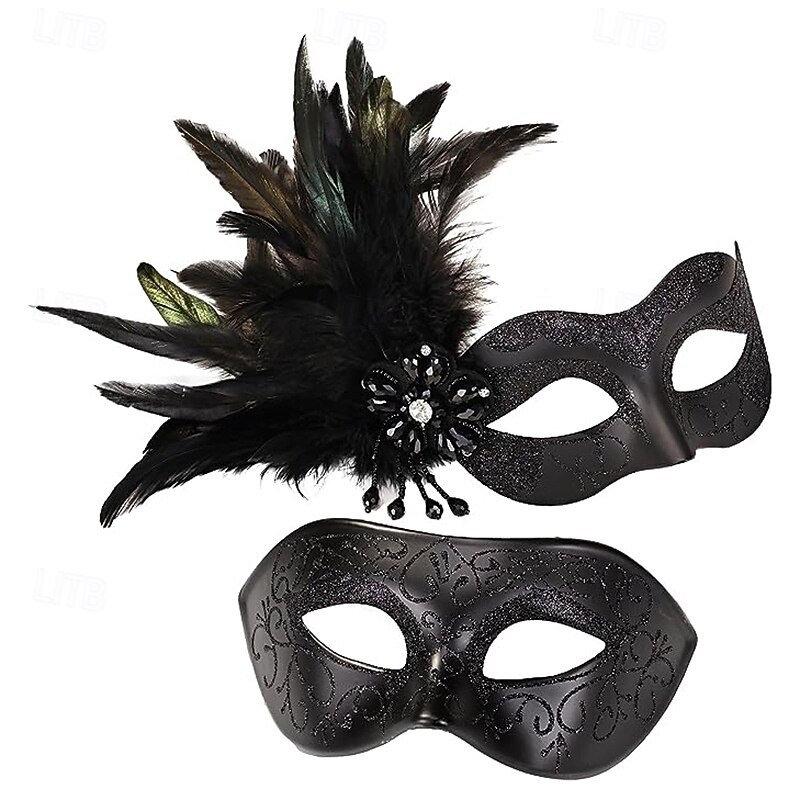 Halloween Venetian Mask Columbina Carnival Mask Half Face Adults' Men's Women's Carnival Mardi Gras Party Masquerade Carnival of Venice Easy Halloween Costumes Dress Up2