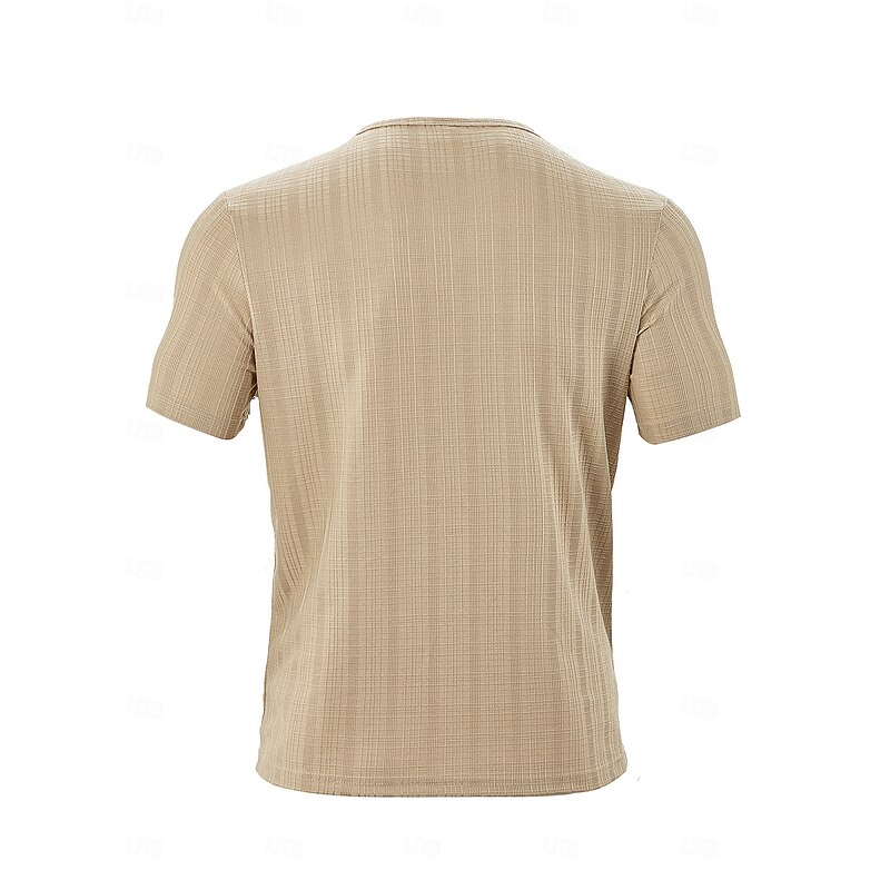 Men's T Shirt Tee Top Short Sleeves V Neck Summer Plain Pit Strip Fashion Designer Pocket Vacation Street Casual Daily Black White Gray Top Tee for Men3