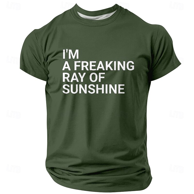 Men's Graphic T-Shirt I'm A Freaking Ray Of Sunshine Short Sleeve Funny Sarcastic Lifestyle3