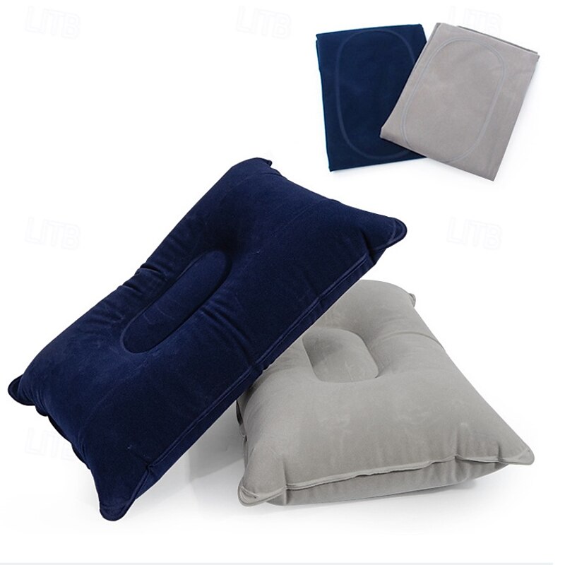 1pc Outdoor Camping Inflatable Pillow Portable Compact and Lightweight Air Pillow for Hiking Travel and Sleeping Provides Neck Support Easy to Inflate and Deflate Comfortable for Outdoor Adventures2