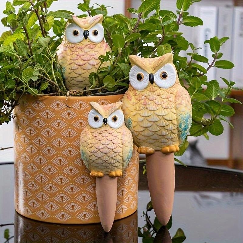 4pcs Owl Water Penetrator Flower Pourer Lazy Drip Irrigator Water Dropper2