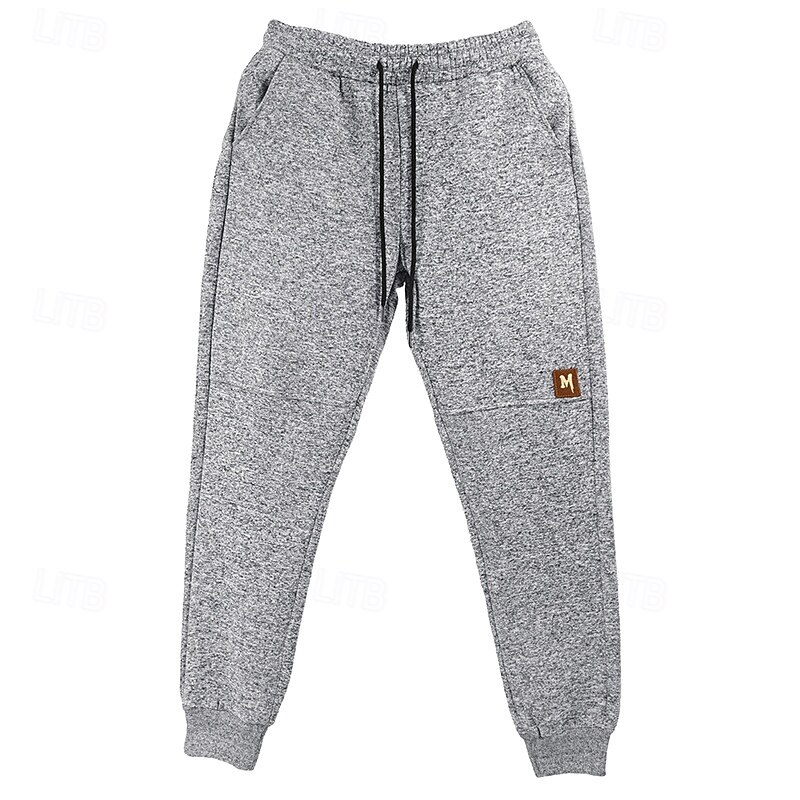 Men's Sweatpants Joggers Trousers Casual Pants Drawstring Elastic Waist Plain Comfort Warm Full Length Outdoor Daily Running Sports Fashion Red Green2