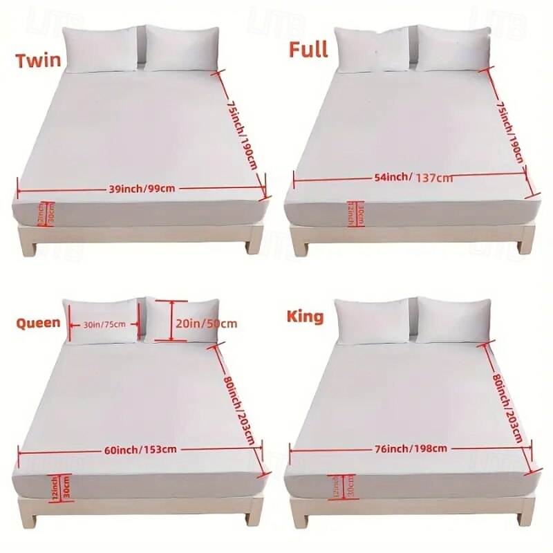 1pc Solid Colored Bedding Fitted Sheet Only(no Pillowcases) Elastic Band Around Mattress Easy Care2