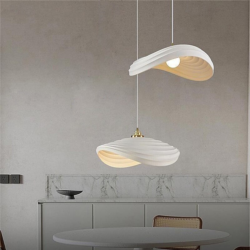 Nordic Designer Art LED Restaurant Pendant Light Living Room Dining Table Kitchen Stairs Cream Style Home Decoration 43cm 110-240V2