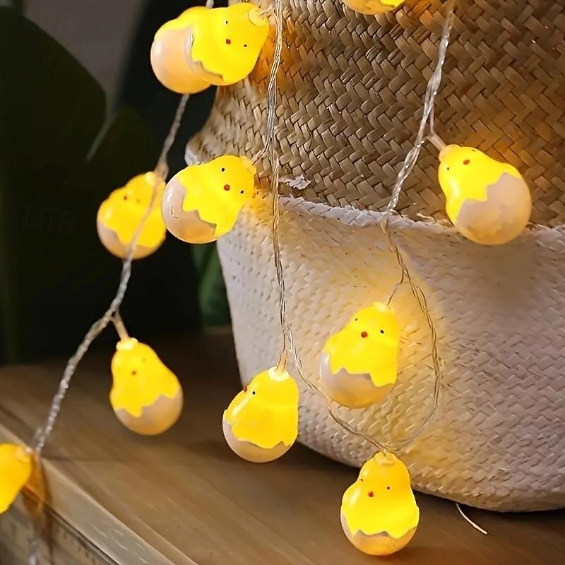 3M-20LED Easter Easter Easter Easter egg hatching chick light string AAA battery box power supply Easter party dinner festive atmosphere decoration light string2