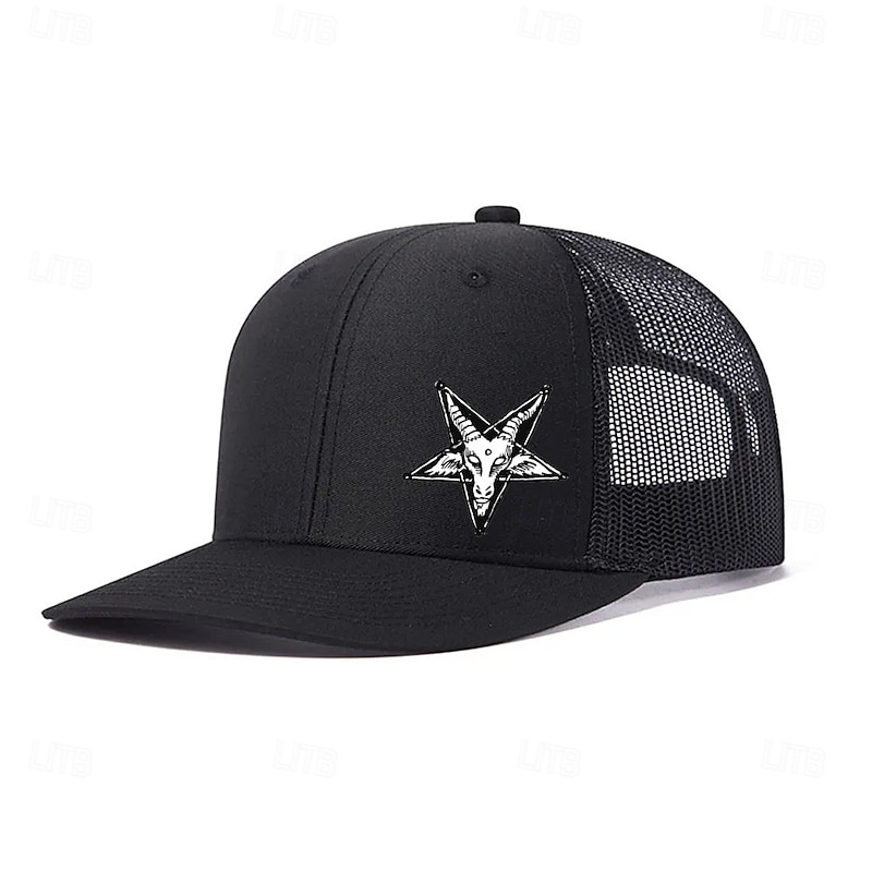 Men's Baseball Cap Sun Hat Trucker Hat Mesh Cap Black Red Cotton Adjustable Fashion Daily Wear Festival Stars Casual / Daily4