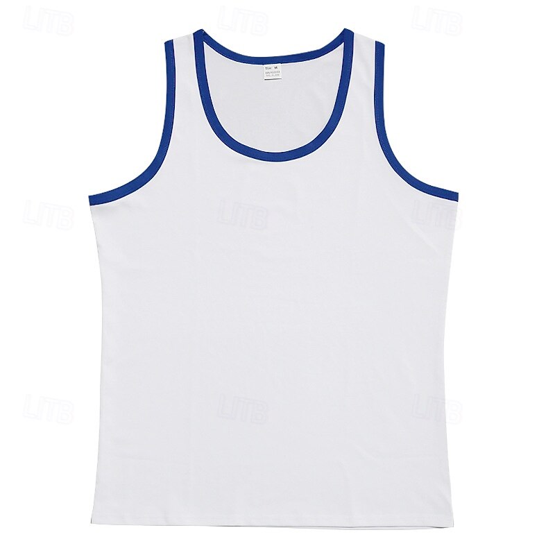 Men's Tank Top Vest Undershirt Sleeveless Shirt Sleeveless U Neck Summer Solid Color Plain Fashion Classic Comfortable Color Block Street Casual Sports Black White Dark Red Top Tee for Men3