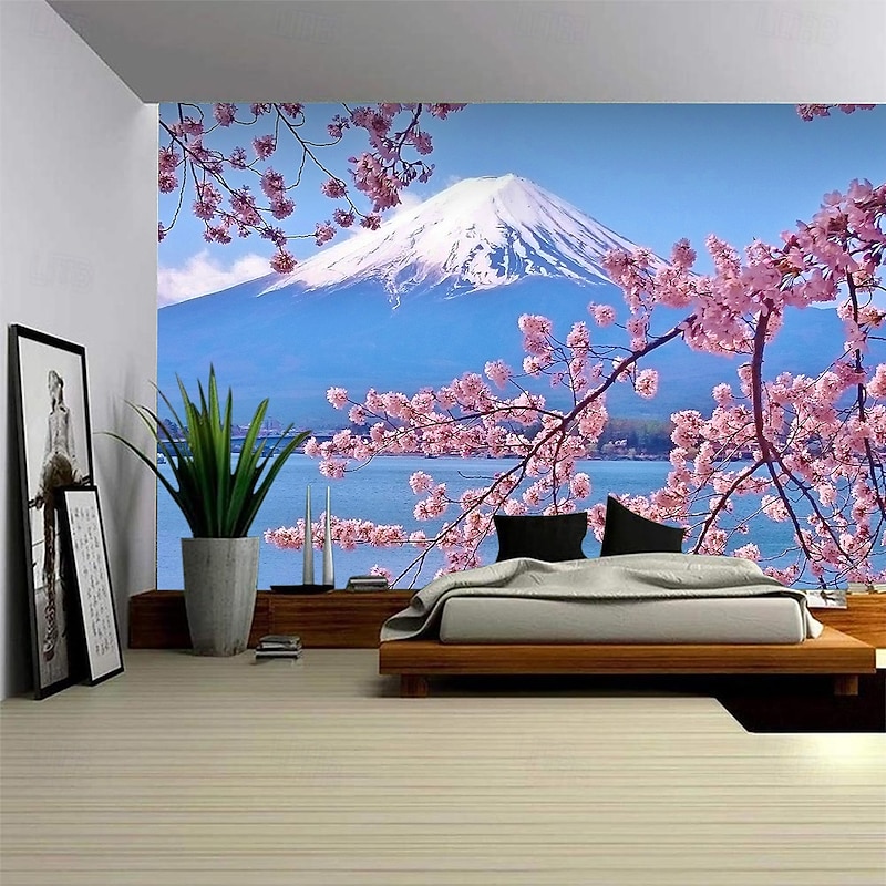 Landscape Mount Fuji Hanging Tapestry Wall Art Large Tapestry Mural Decor Photograph Backdrop Blanket Curtain Home Bedroom Living Room Decoration