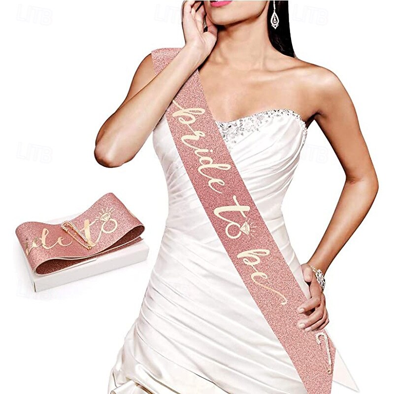 5 pcs Bride to be Sash Adults' Women's Wedding Bridal Shower Bachelorette Party Halloween Carnival Easy Carnival Costume2