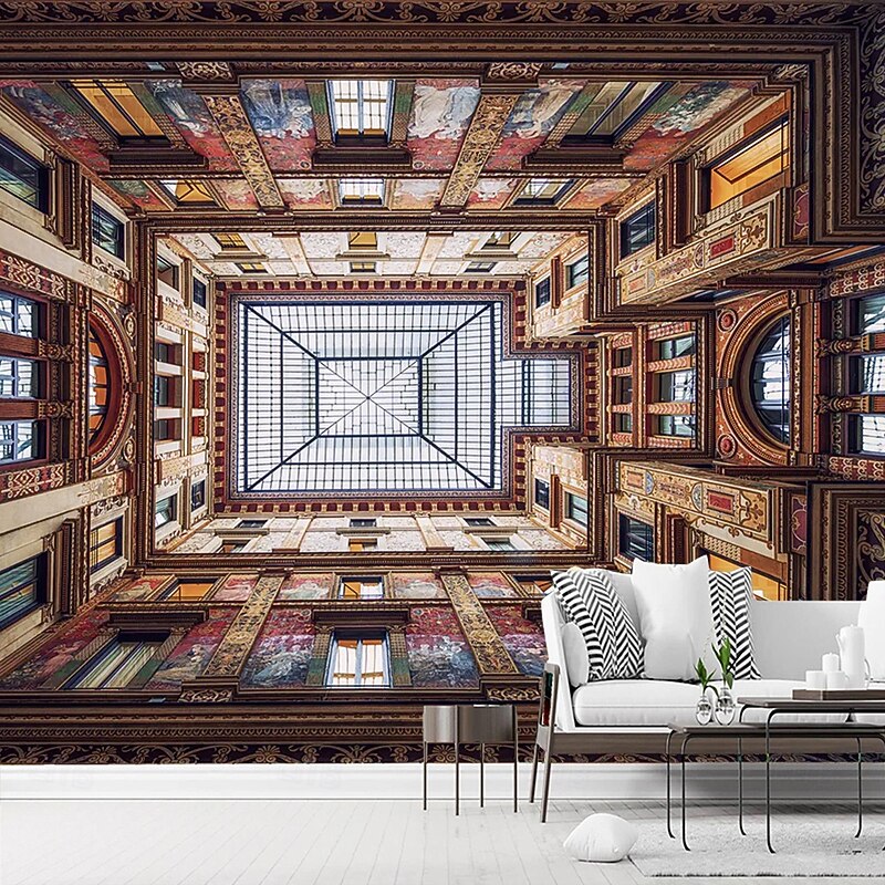 Landscape Cave 3D Wallpaper Home Decoration Wall Mural Roll Peel and Stick Removable PVC/Vinyl Material Self Adhesive/Adhesive Required Wall Decor for Living Room3