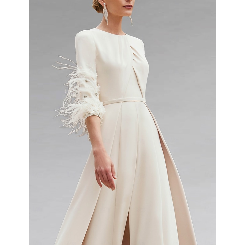 Jumpsuit Formal Wedding Mother of the Bride Elegant Vintage Floor Length Stretch Chiffon Half Sleeve with  Race Day Dress2