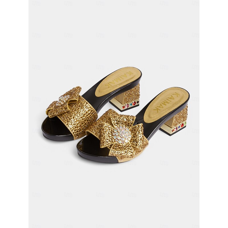 Sparkling Rhinestone Bow High Heel Sandals with Matching Clutch – Glamorous Shoes for Weddings, Parties, and Formal Events4