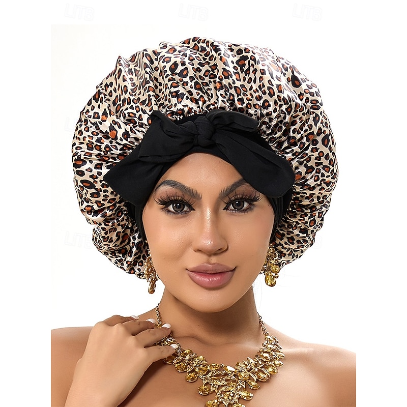 Silk Satin Sleep Bonnet with Bow for Women – Soft, Comfortable, and Stylish Hair Protection, Available in Multiple Colors2