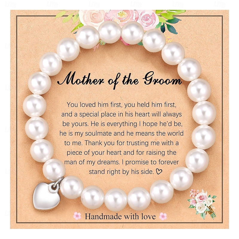 Elegant Beaded Bracelet with Blessing Elegant Glass Beaded Bracelet with Blessing Card - Perfect Gift for Brides, Bridesmaids, Mothers & Grandmothers3