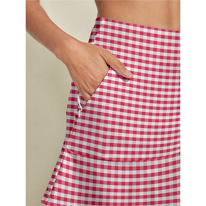 Women's Golf Skorts Pinky Ruffle Skirt Ladies Golf Attire Clothes Outfits Wear Apparel3