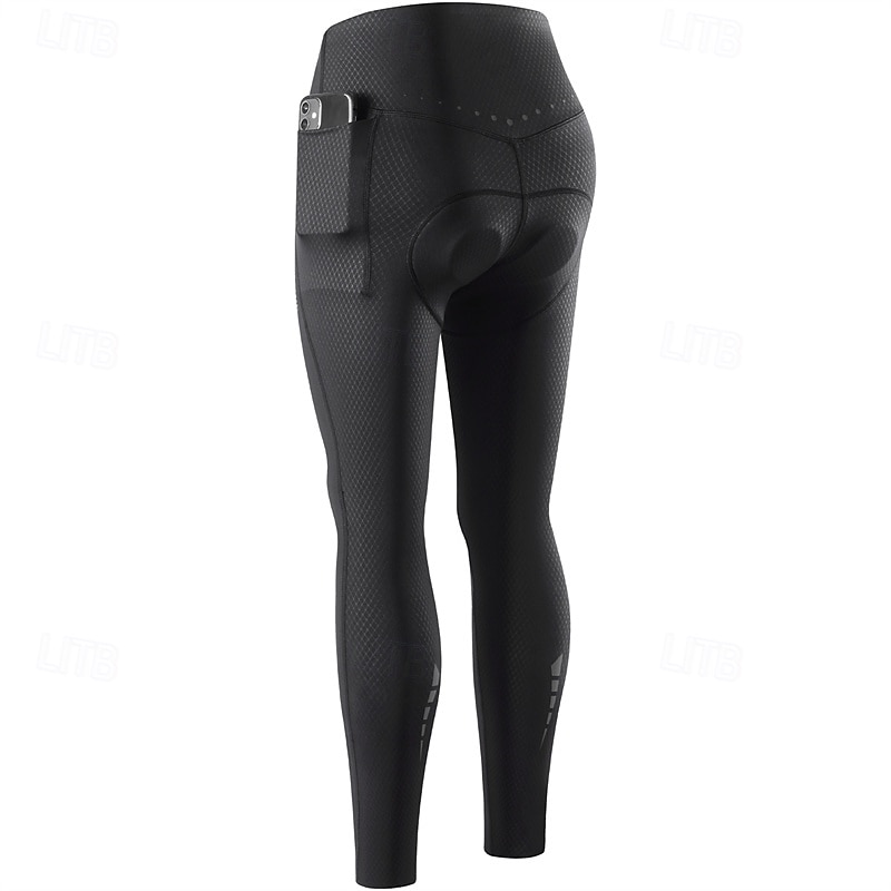 WOSAWE Women's Solid Color Cycling Tights Cycling Pants Bike Pants Bike Tights Relaxed Fit Sports Quick Dry Comfortable Breathable Black Grey Clothing Apparel Bike Wear4