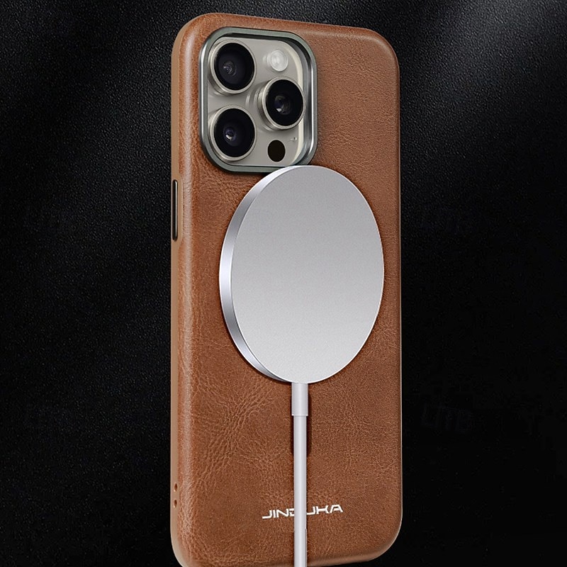 Phone Case For iPhone 16 15 14 Pro Max Plus 13 12 Pro Max Back Cover Magnetic Support Wireless Charging Shockproof Retro TPU PC4