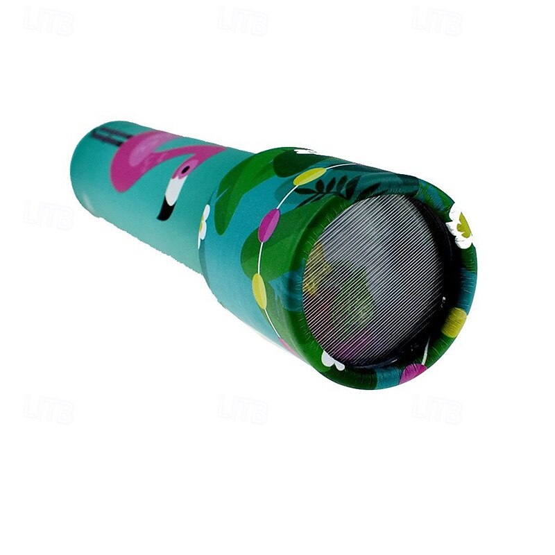 5 PC Colorful Cartoon Kaleidoscope - Interactive Logical Rotating Toy Durable Plastic 7.67 - Magic Classic with Dinosaur & Animal Designs for Youngsters Ages 34