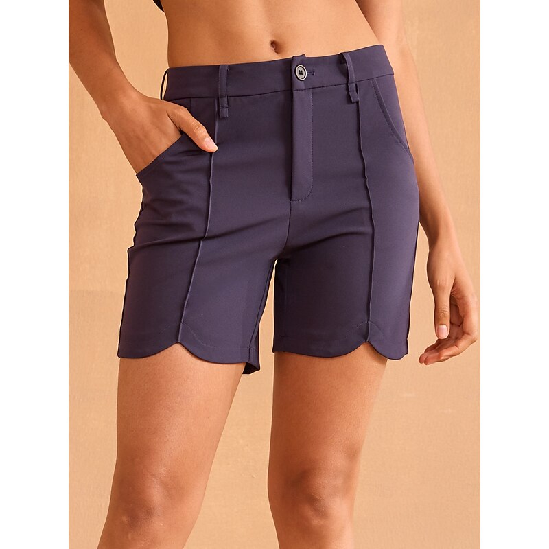 Women's Golf Shorts Dark Navy Bottoms Ladies Golf Attire Clothes Outfits Wear Apparel4