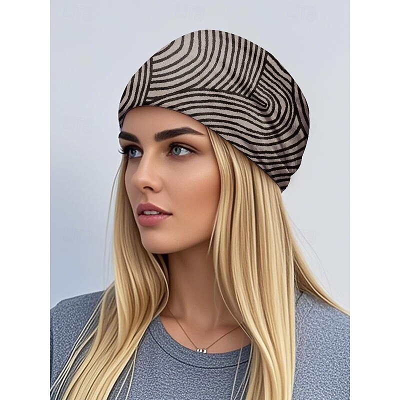 Women's Floral Pattern Lightweight Breathable Stretch Beanie Cap - Can be worn as a neck gaiter, comfortable and stylish headwear for casual wear, outdoor activities and daily use3
