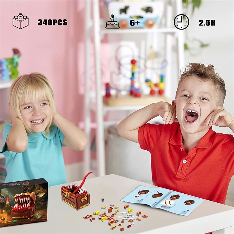 Games Series Mimic Treasure Chest Building Blocks Set for Adult Kids Toys(340PCS)4