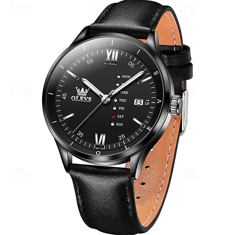 New Olevs Brand Men'S Business Watch Luminous Calendar Week Display Fashion Trend Multi-Functional Quartz Watch Waterproof Simple Sports Watch2