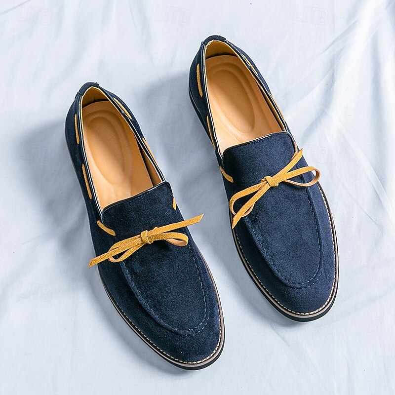 Men's Blue Loafers - Suede Faux Leather with Tassel Detailing, Stylish and Comfortable Slip-On Shoes for Men, Perfect for Casual, Office and Everyday Wear4