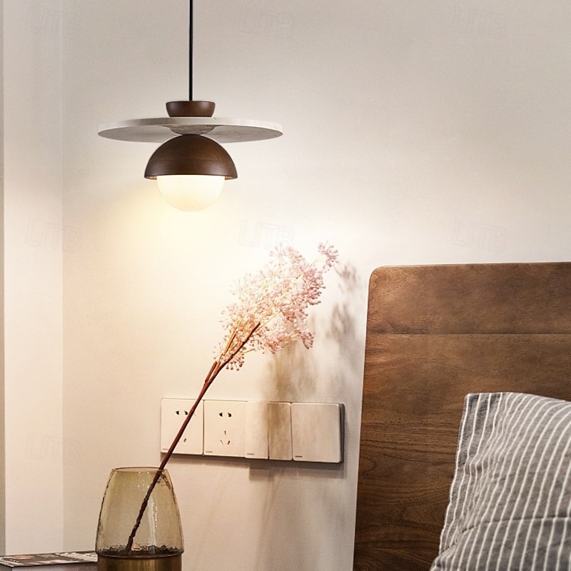 Wabi-Sabi Marble Pendant Lamp G9 Light Source Single Head Ceiling Lamp for Restaurant Bar Kitchen Island Decorative Hanging Lamp 85-265V3