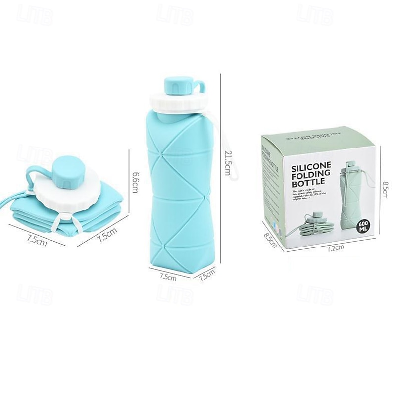 Collapsible Silicone Water Bottle - Leakproof, BPA-Free & Food Grade - Perfect for Hiking & Travel3