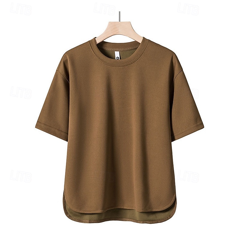 Men's Workout Set Tracksuit T shirt & Shorts Set Outfit Set Crew Neck Outdoor Daily Sports Pocket Drawstring 2 Piece Plain Black White Red Polyester Activewear Classic Casual Summer3