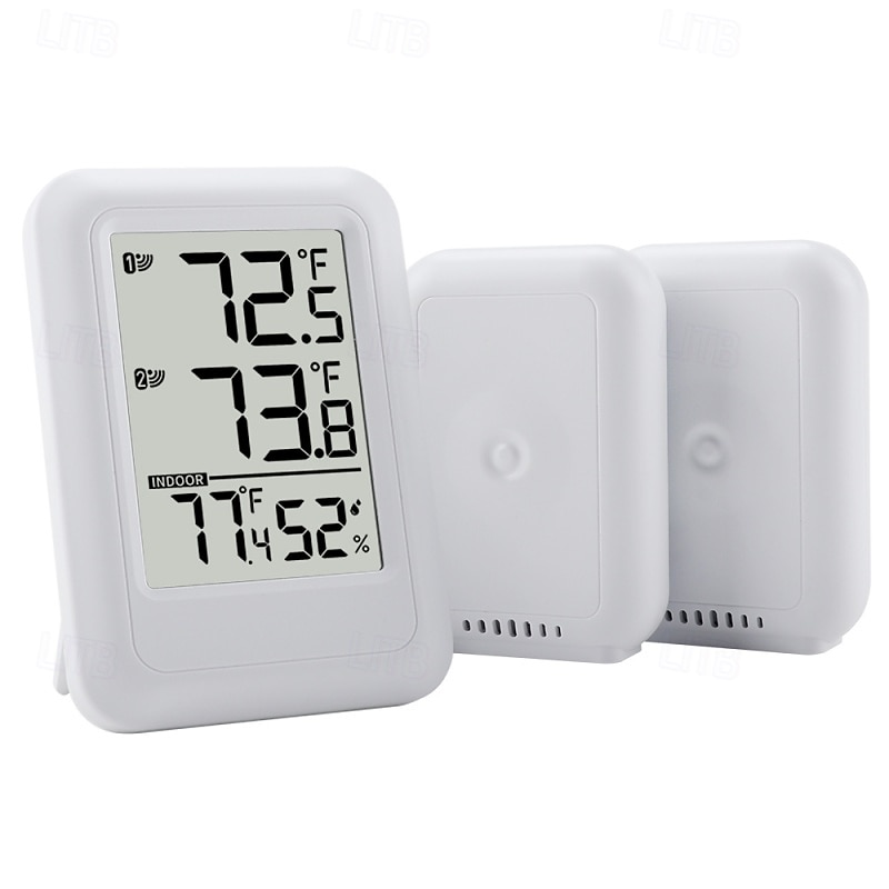 Wireless Indoor and Outdoor Thermometer One-to-two Multi-function Household Electronic Digital Display Thermometer2