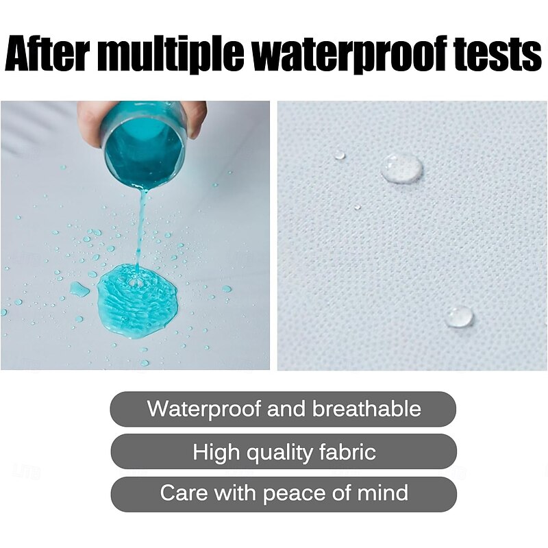 Queen Full King Protective Bed Cover Waterproof Mattress Protector Fitted Sheet Bed Protector Soft Fitted Sheet Breathable Comfortable 5-Sided Protection Against Bugs Dust Mites3