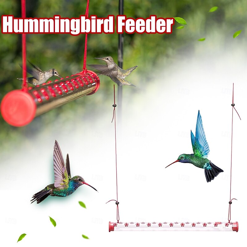 Hummingbird Feeder with Hole Garden Birds Feeding Pipe Transparent Tube 60cm3