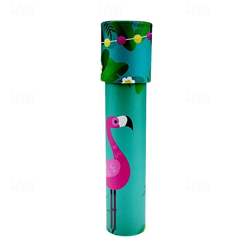 5 PC Colorful Cartoon Kaleidoscope - Interactive Logical Rotating Toy Durable Plastic 7.67 - Magic Classic with Dinosaur & Animal Designs for Youngsters Ages 33