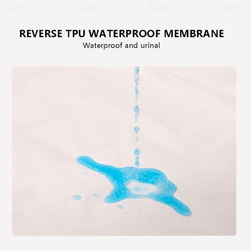 Queen Full King Protective Bed Cover Waterproof Mattress Protector Fitted Waterproof Sheet Bed Protector Mattress Cover Soft Bed Padded Sheet Urine-Proof Fitted Sheet for Home Hotel3