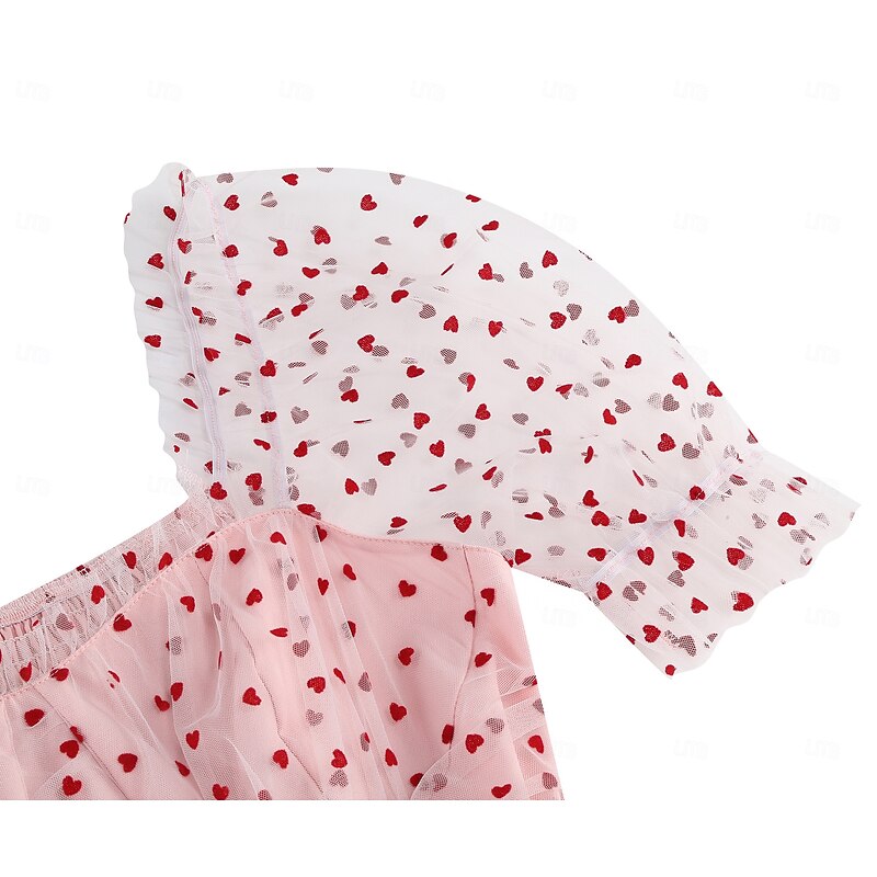 1950s Vintage Inspired Vintage Dress Knee Length Dress A-Line Dress Tea Dress Heart A-Line Fancy Dress Women's Christmas Carnival New Year Homecoming Casual Daily Bachelorette Party Adults' Dress4