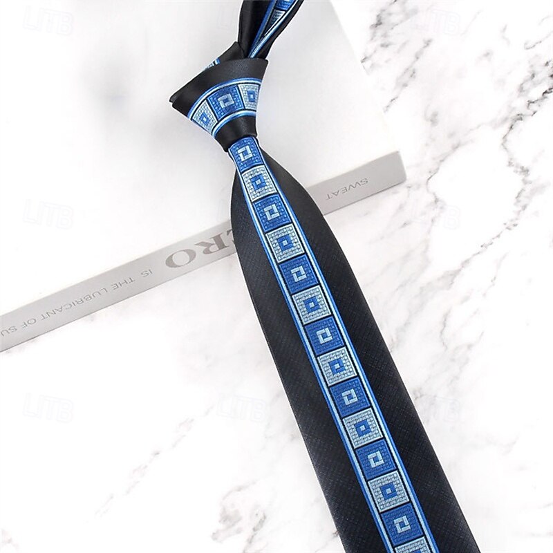Men's Neckties Fashion Formal Splice Color Block Wedding Party Daily Wear4