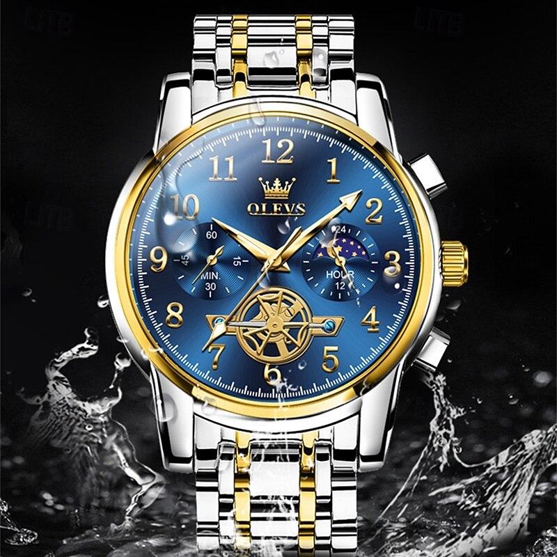 New Olevs Brand Men'S Business Watch Digital Scale Optical Chronograph Multifunctional Quartz Watch Waterproof Simple Sports Men'S Watch4