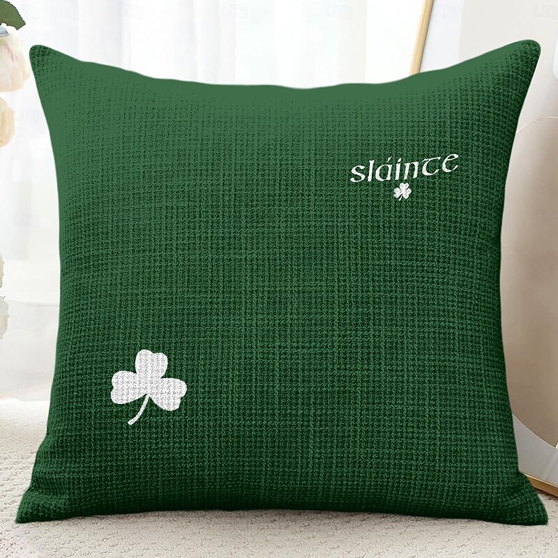 Saint Patrick's Day Decorative Toss Pillows Cover 1PC Soft Square Couch Cushion Case Pillowcase for Bedroom Livingroom Sofa Chair Irish Sláinte3