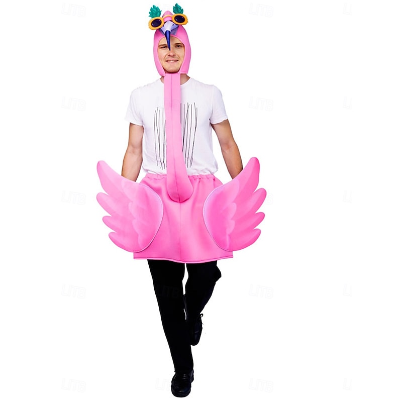 Flamingo Halloween Cosplay Costume Outfits Funny Costumes Cosplay Adults' Men's Women's Halloween Carnival Mardi Gras Performance Party Easy Halloween Costumes Dress Up