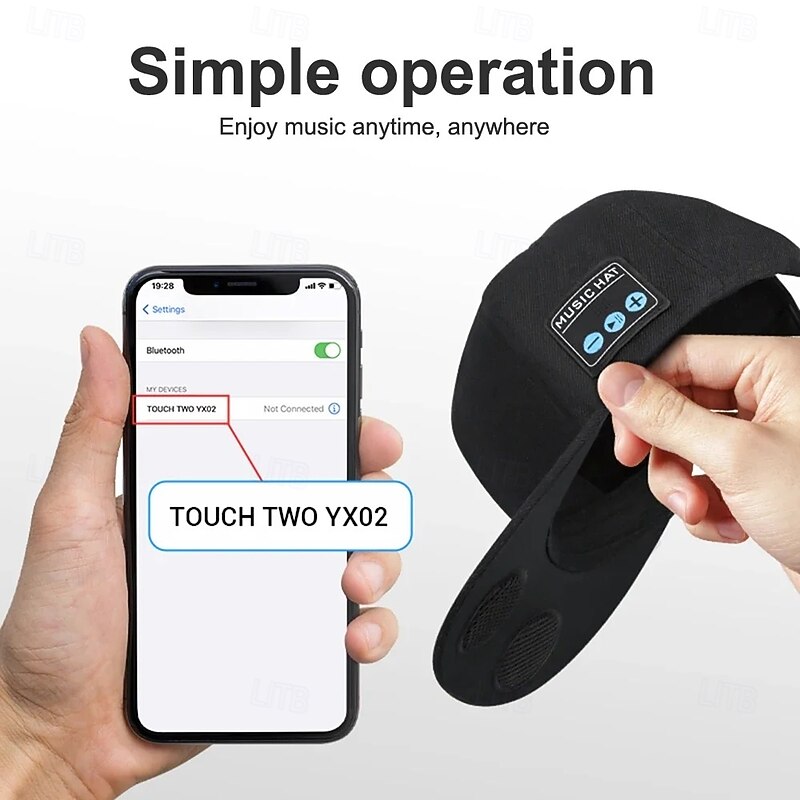 NEW Hat with Bluetooth Speaker Adjustable Bluetooth Hat Wireless Smart Speakerphone Cap for Outdoor Sport Baseball Cap with Mic4