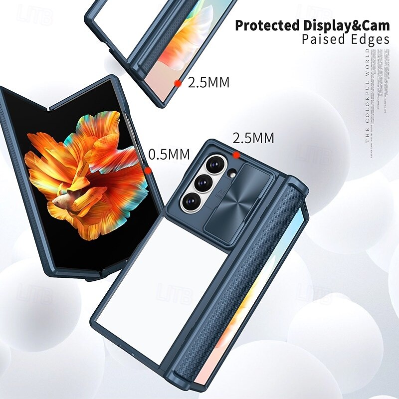 Phone Case For Samsung Galaxy Z Fold 7 Z Fold 6 Back Cover Shockproof Retro TPU PC3