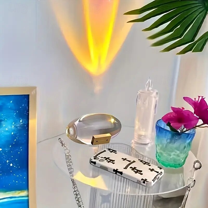 LED Crystal Decorative Lamp USB Power Night Lamp Rainbow Sunset RGB Colorful Lighting For Room Decoration Unique Gift for Friends4